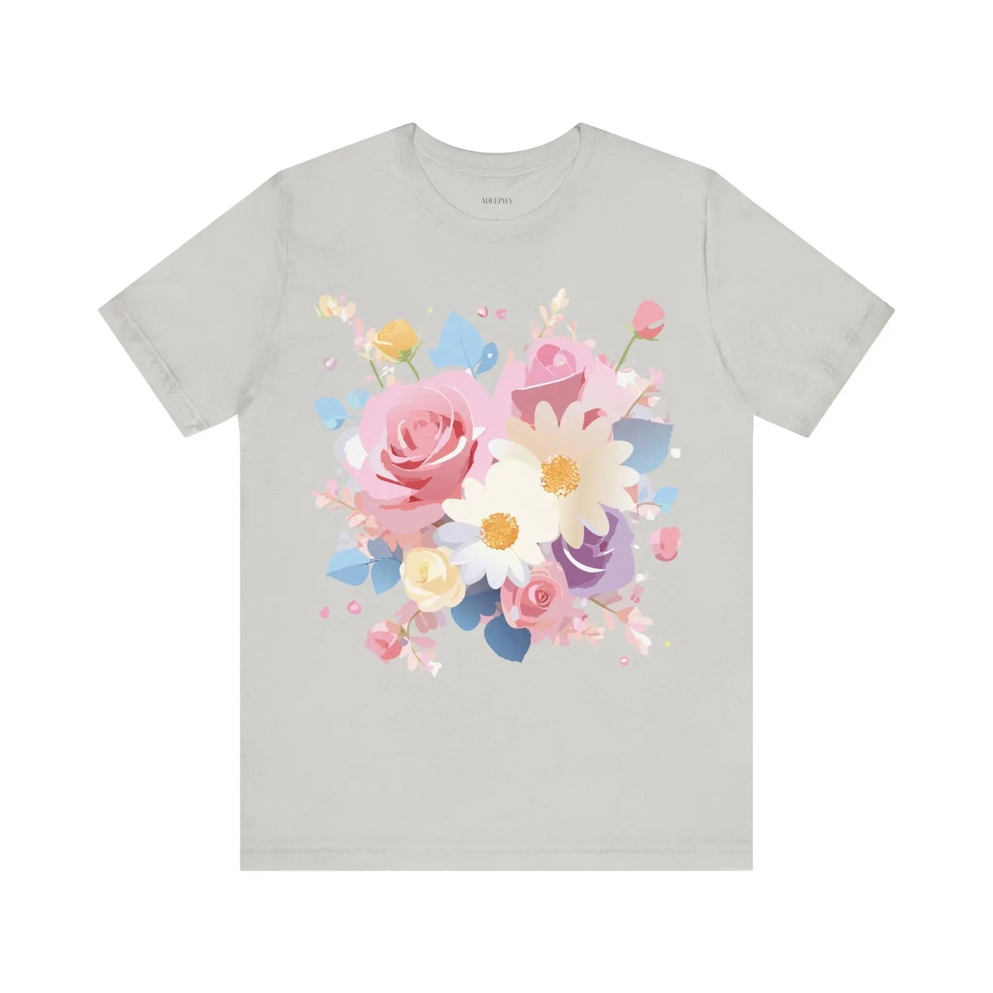 Adelpha Floral Graphic T Shirt Unisex Short Sleeve Jersey Tee Art Design Vintage Inspired