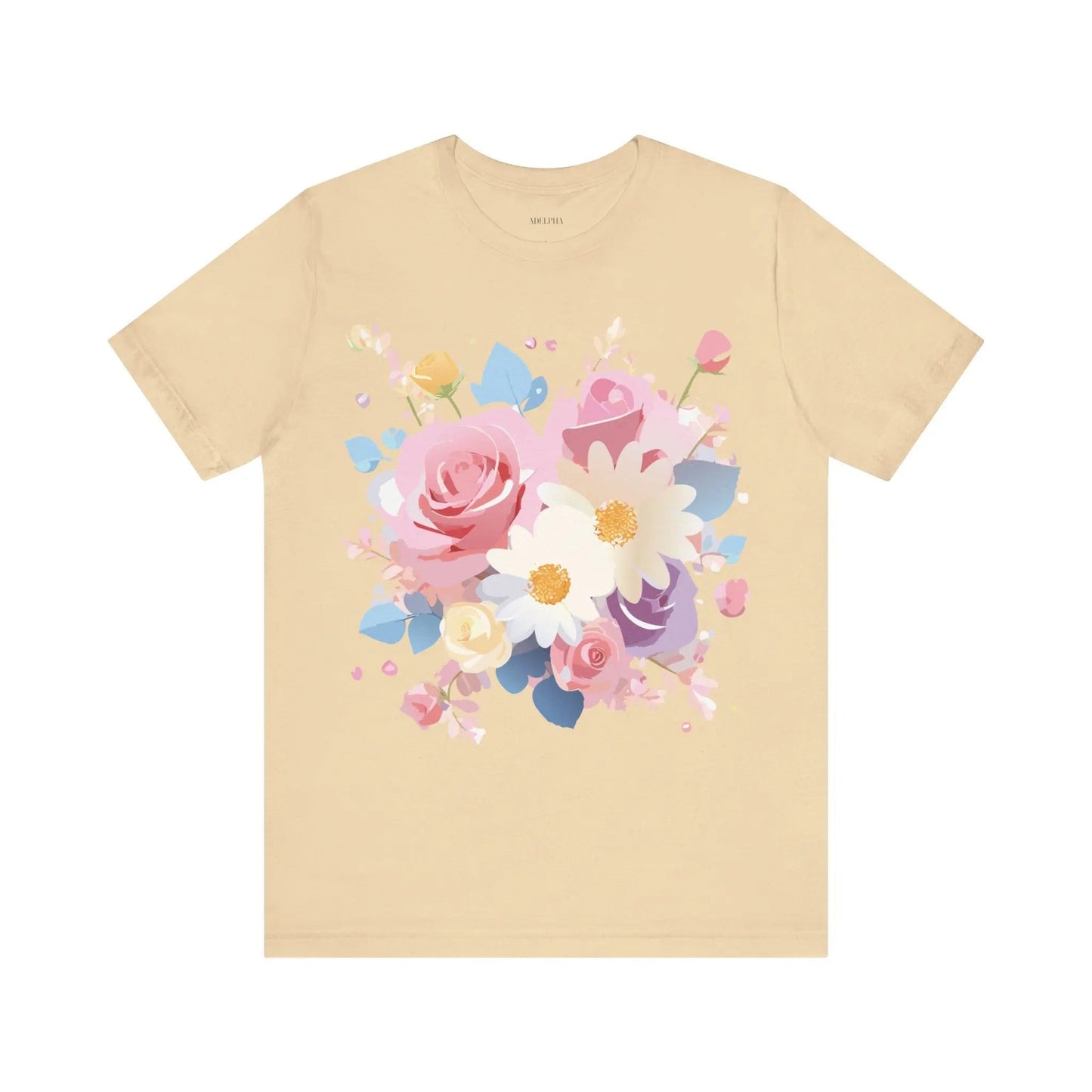 Adelpha Floral Graphic T Shirt Unisex Short Sleeve Jersey Tee Art Design Vintage Inspired