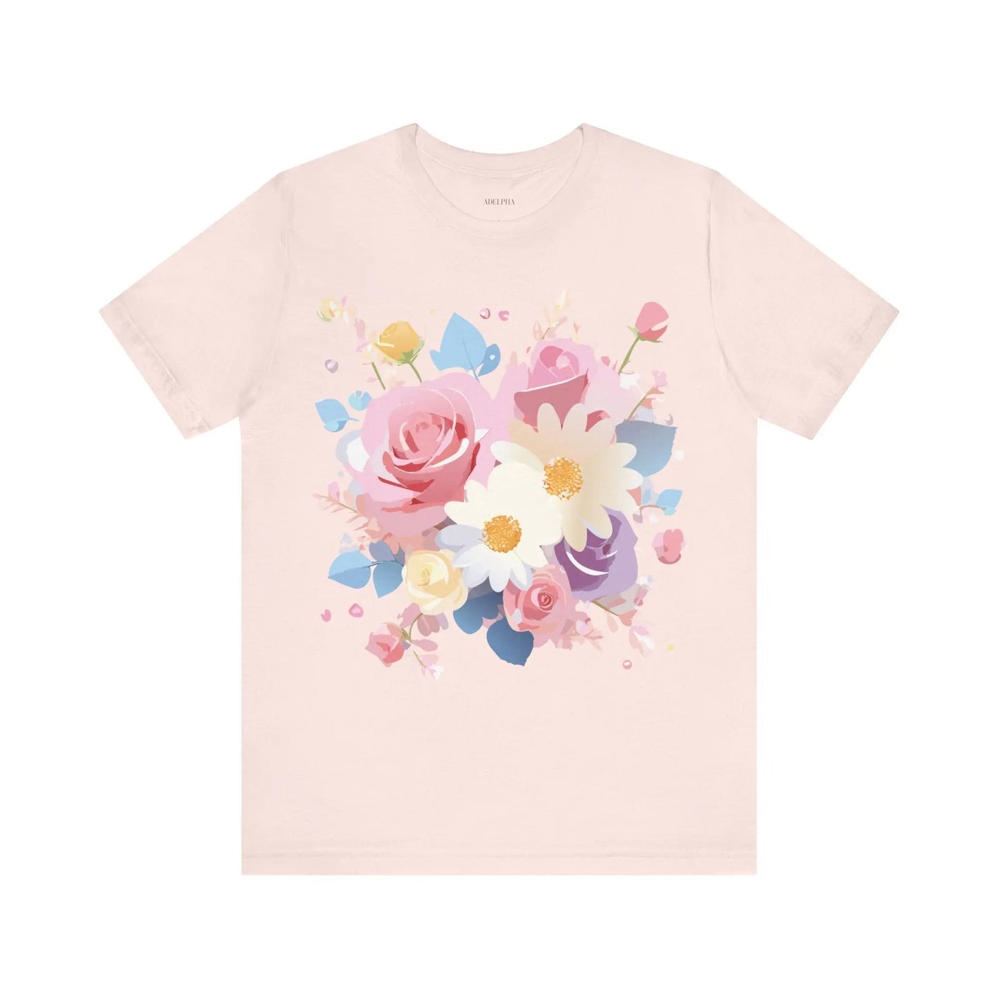 Adelpha Floral Graphic T Shirt Unisex Short Sleeve Jersey Tee Art Design Vintage Inspired