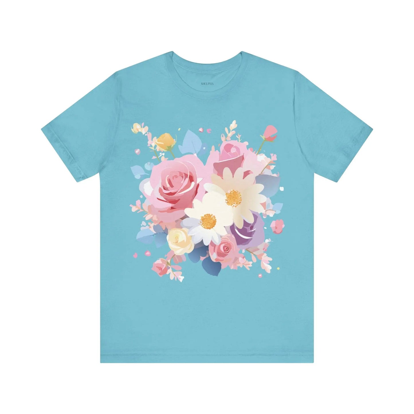 Adelpha Floral Graphic T Shirt Unisex Short Sleeve Jersey Tee Art Design Vintage Inspired