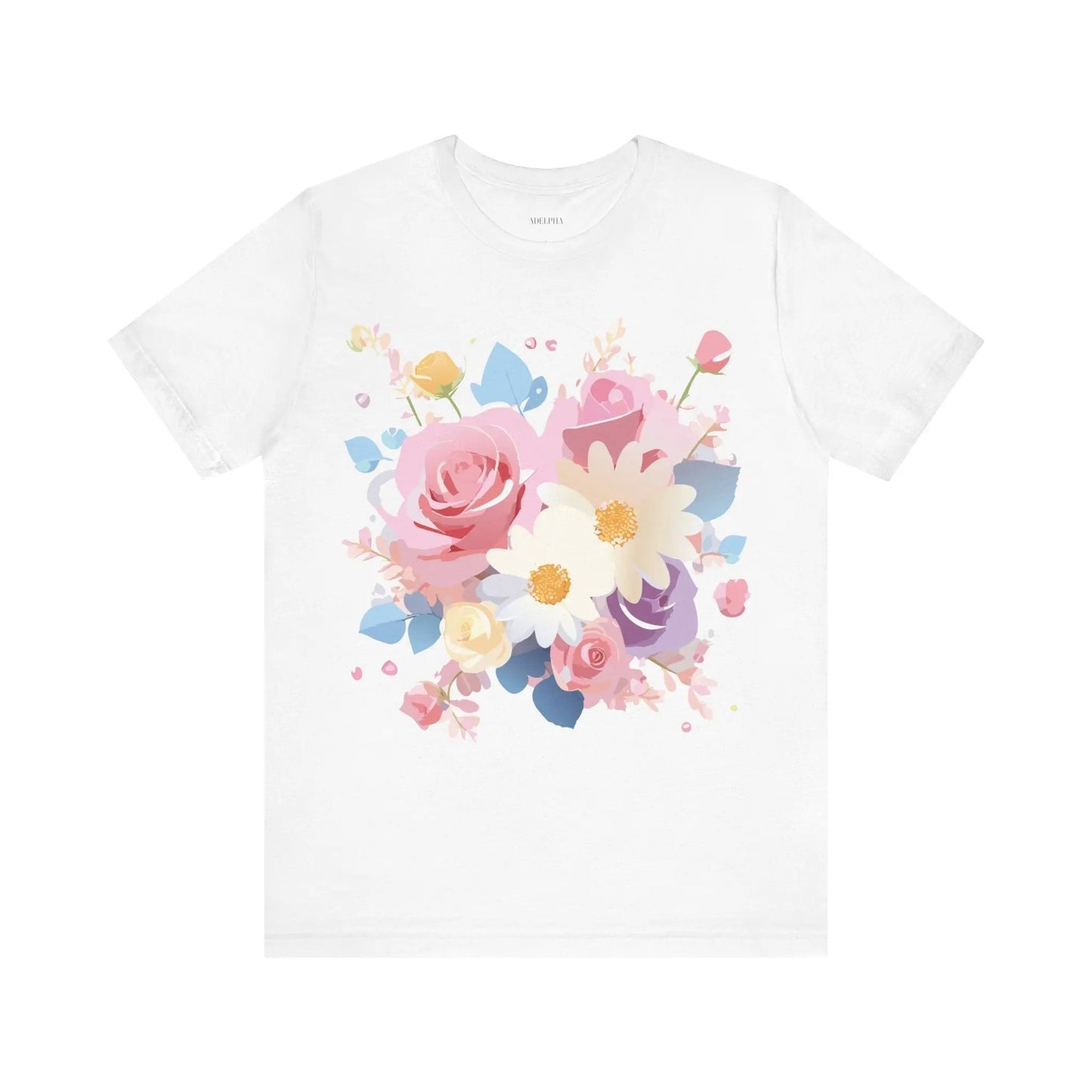 Adelpha Floral Graphic T Shirt Unisex Short Sleeve Jersey Tee Art Design Vintage Inspired