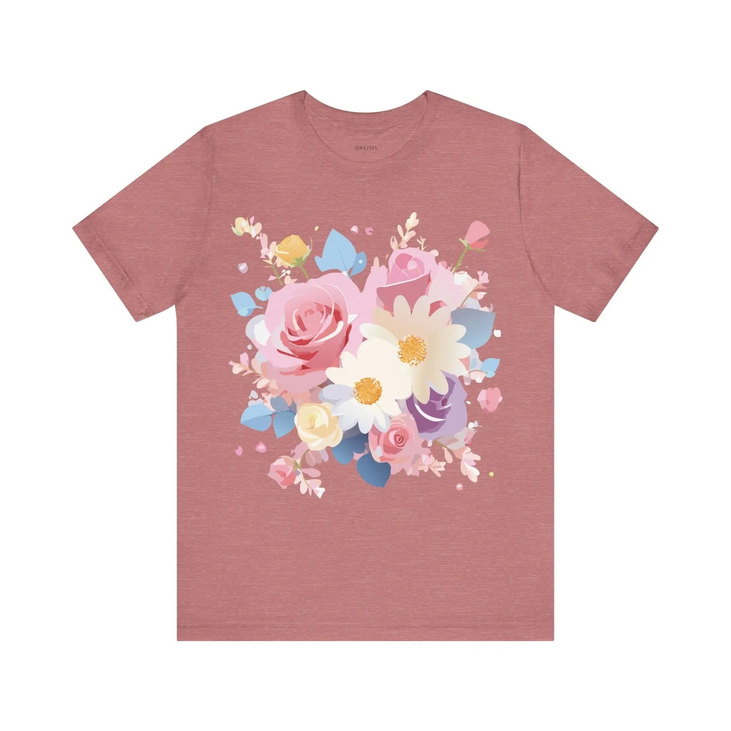 Adelpha Floral Graphic T Shirt Unisex Short Sleeve Jersey Tee Art Design Vintage Inspired
