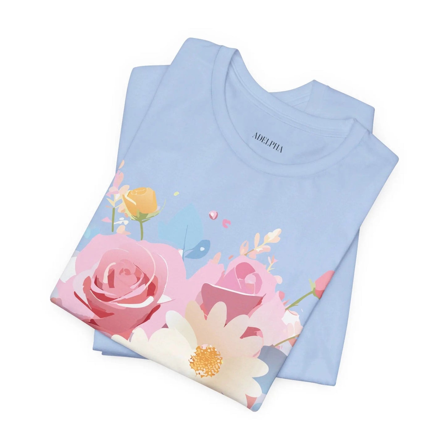 Adelpha Floral Graphic T Shirt Unisex Short Sleeve Jersey Tee Art Design Vintage Inspired