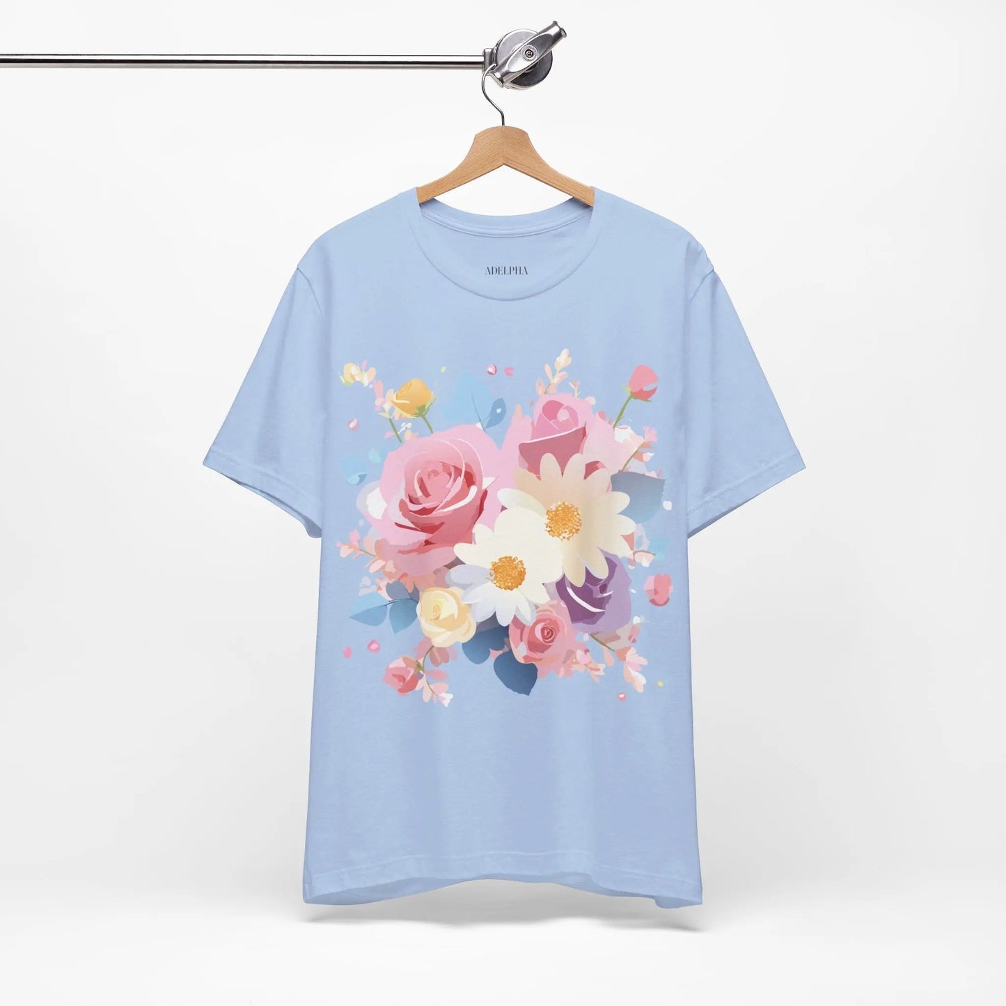 Adelpha Floral Graphic T Shirt Unisex Short Sleeve Jersey Tee Art Design Vintage Inspired