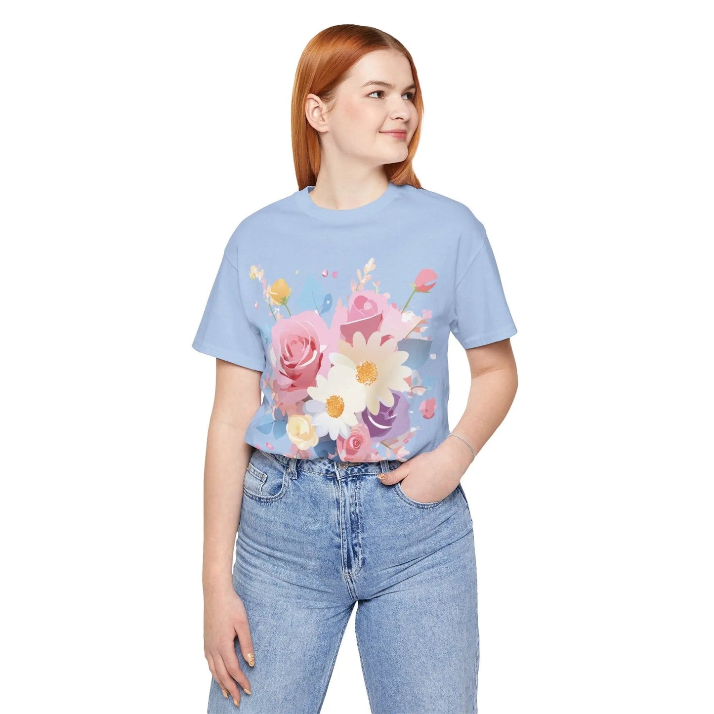 Adelpha Floral Graphic T Shirt Unisex Short Sleeve Jersey Tee Art Design Vintage Inspired