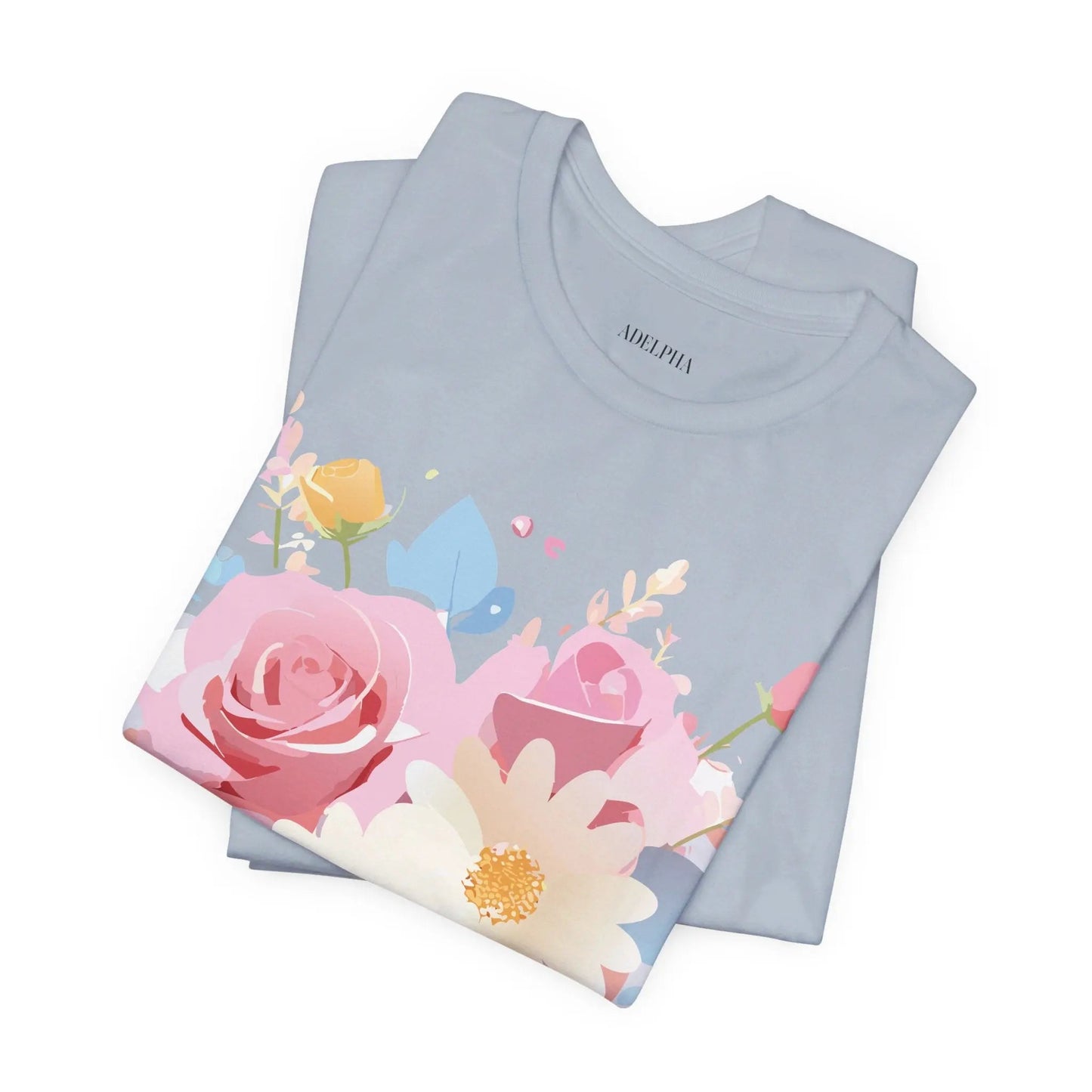 Adelpha Floral Graphic T Shirt Unisex Short Sleeve Jersey Tee Art Design Vintage Inspired