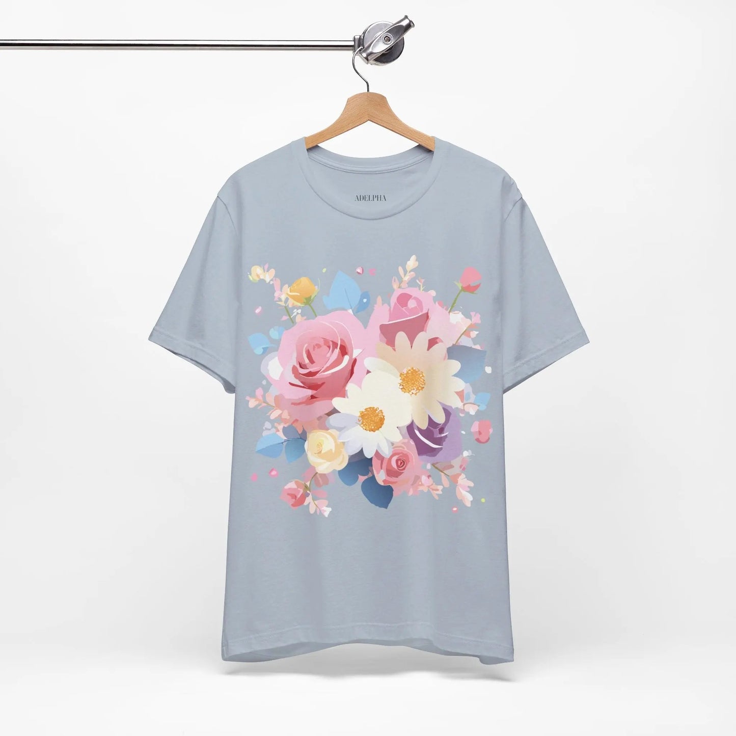 Adelpha Floral Graphic T Shirt Unisex Short Sleeve Jersey Tee Art Design Vintage Inspired