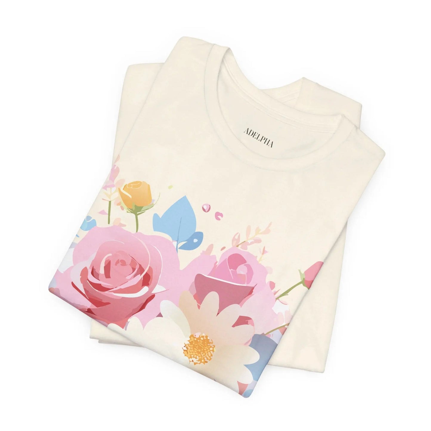 Adelpha Floral Graphic T Shirt Unisex Short Sleeve Jersey Tee Art Design Vintage Inspired