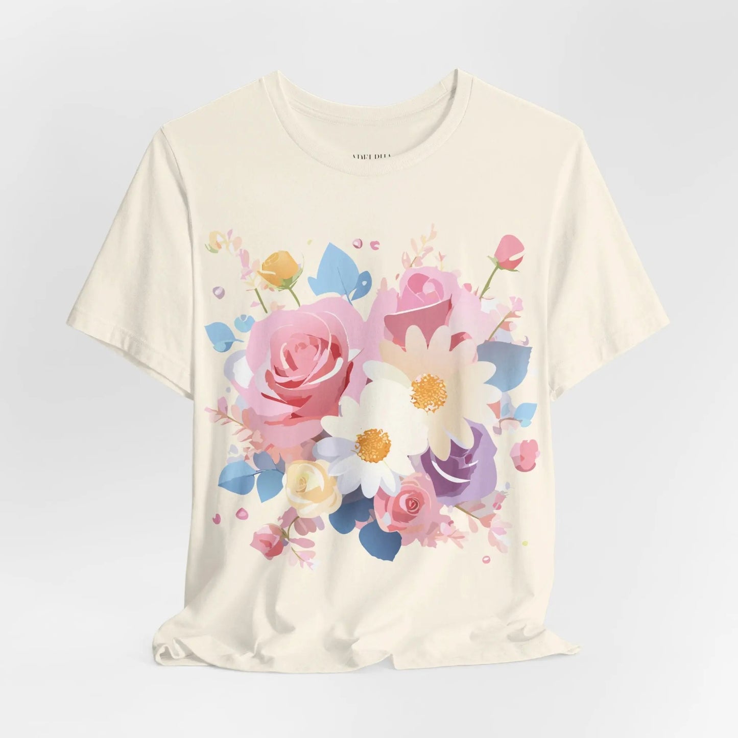 Adelpha Floral Graphic T Shirt Unisex Short Sleeve Jersey Tee Art Design Vintage Inspired