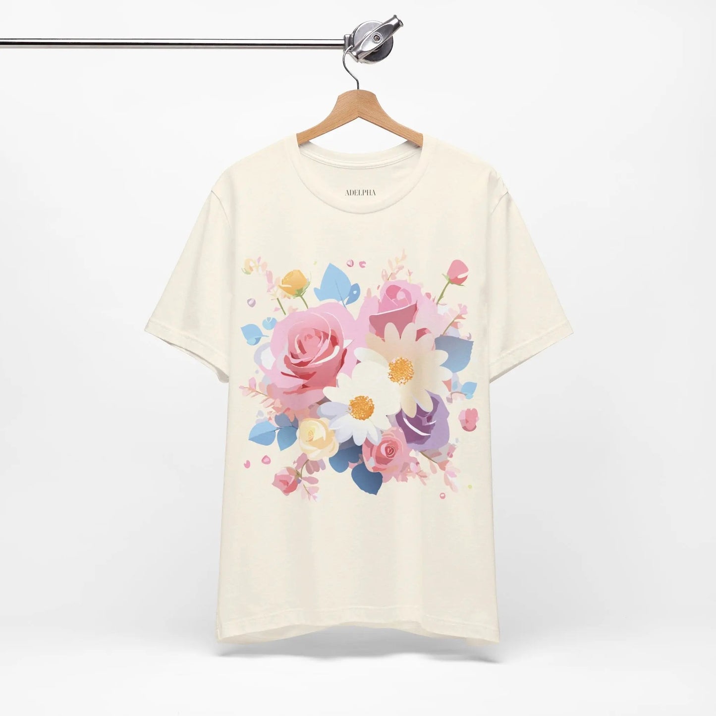 Adelpha Floral Graphic T Shirt Unisex Short Sleeve Jersey Tee Art Design Vintage Inspired