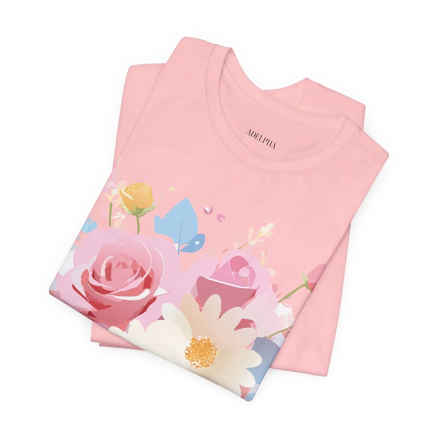 Adelpha Floral Graphic T Shirt Unisex Short Sleeve Jersey Tee Art Design Vintage Inspired
