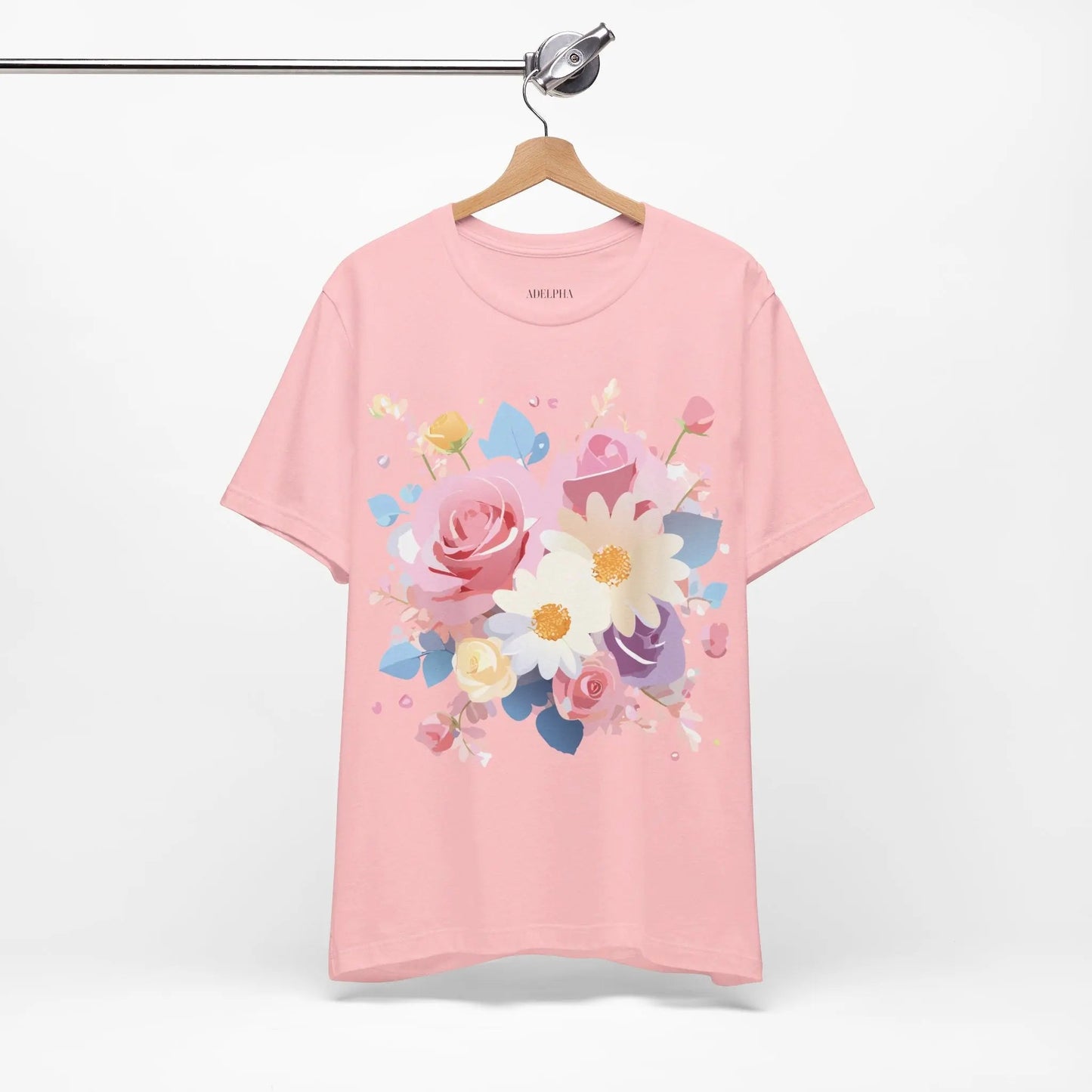 Adelpha Floral Graphic T Shirt Unisex Short Sleeve Jersey Tee Art Design Vintage Inspired