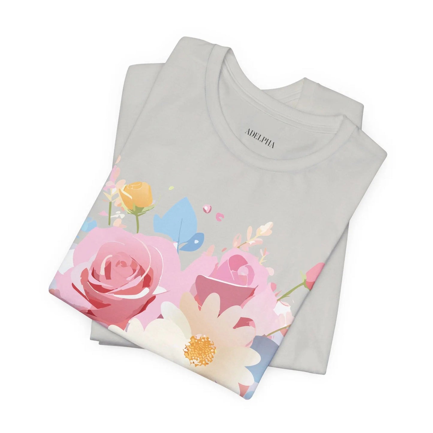 Adelpha Floral Graphic T Shirt Unisex Short Sleeve Jersey Tee Art Design Vintage Inspired