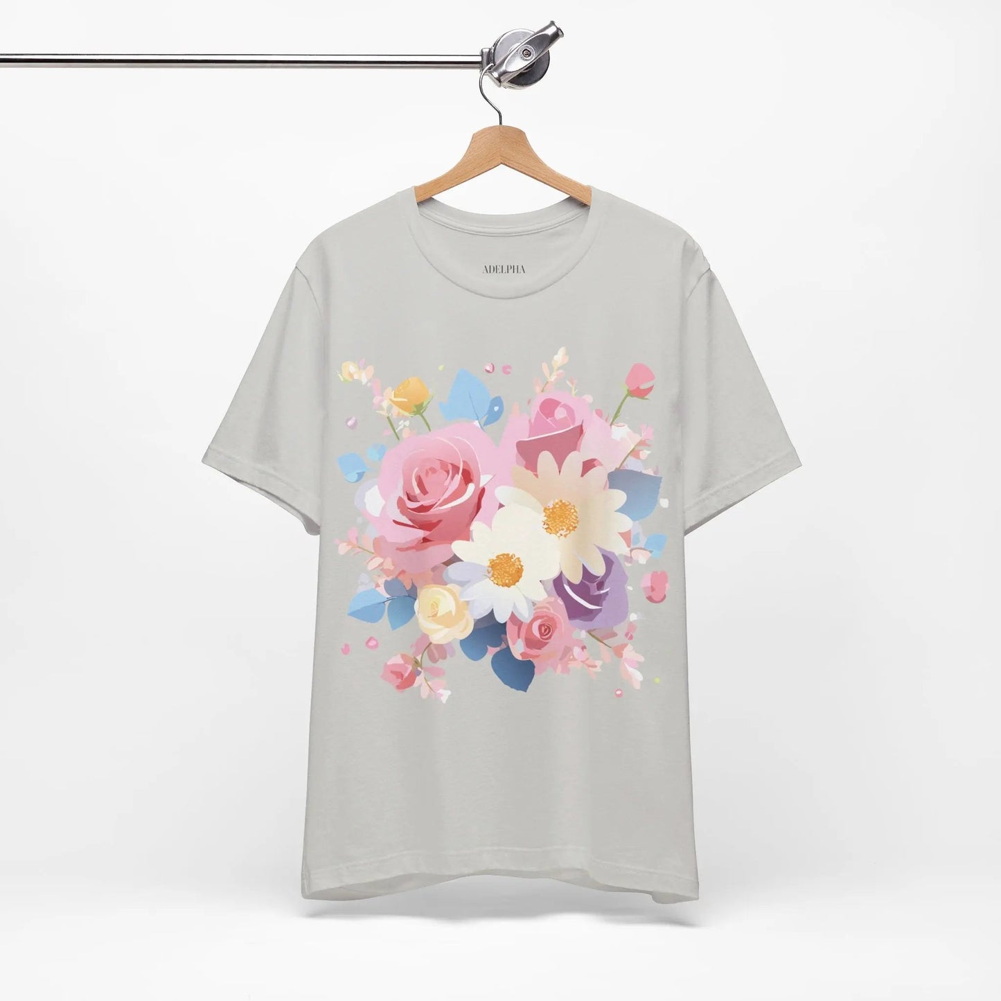 Adelpha Floral Graphic T Shirt Unisex Short Sleeve Jersey Tee Art Design Vintage Inspired