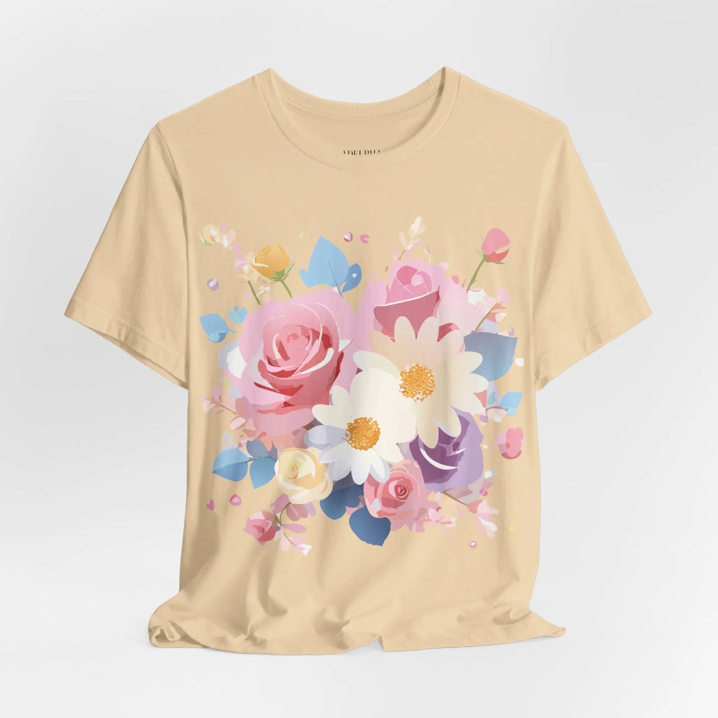 Adelpha Floral Graphic T Shirt Unisex Short Sleeve Jersey Tee Art Design Vintage Inspired
