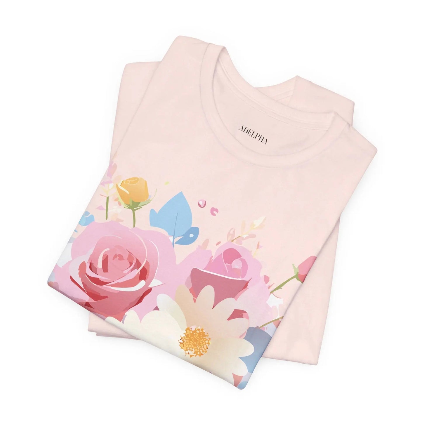 Adelpha Floral Graphic T Shirt Unisex Short Sleeve Jersey Tee Art Design Vintage Inspired