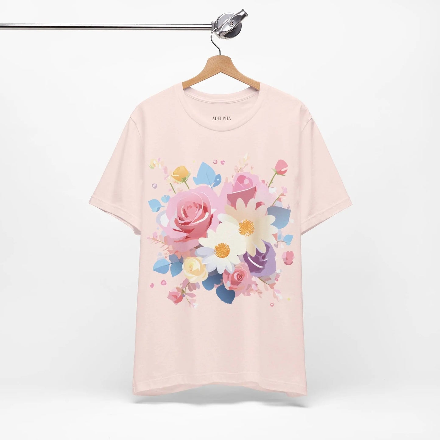 Adelpha Floral Graphic T Shirt Unisex Short Sleeve Jersey Tee Art Design Vintage Inspired
