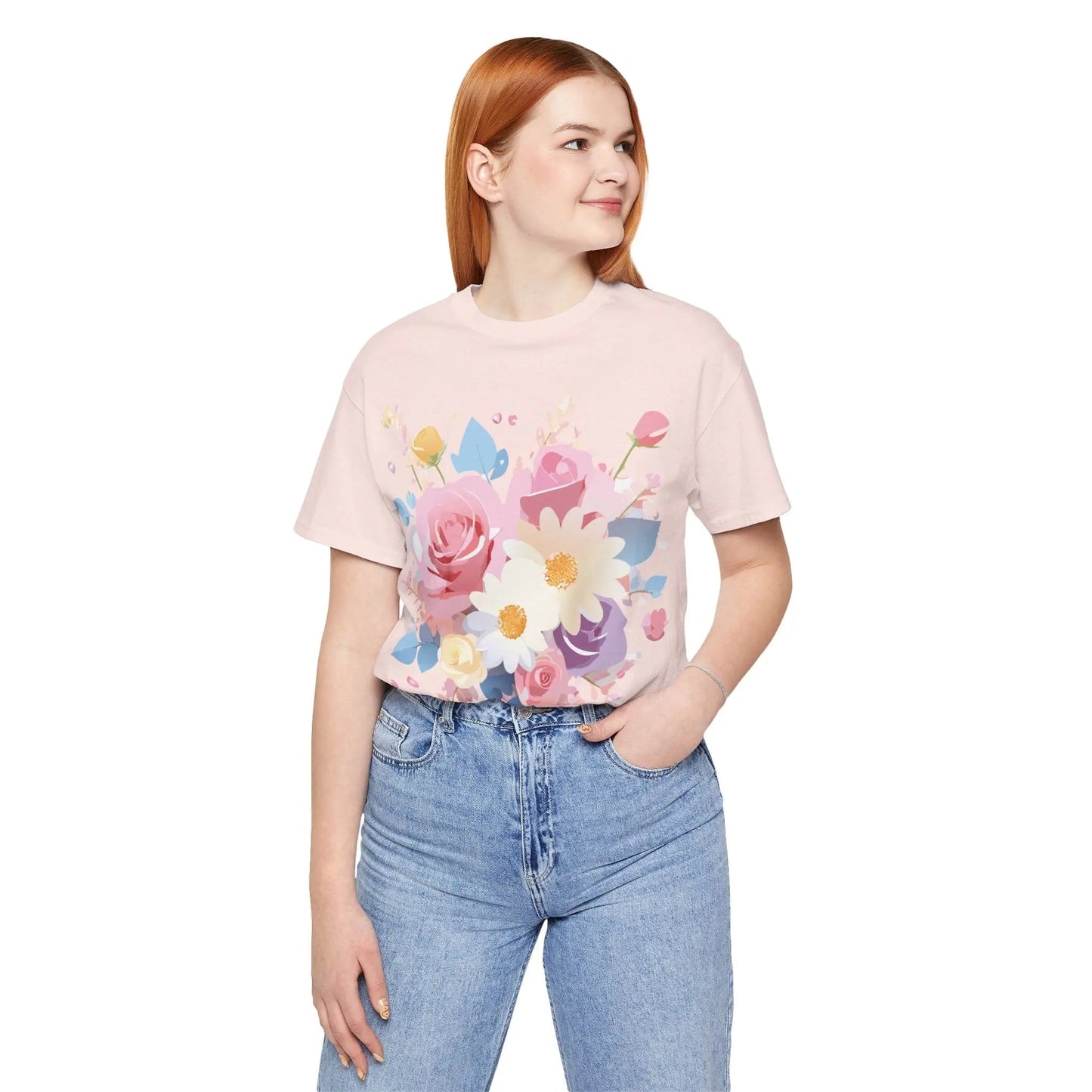 Adelpha Floral Graphic T Shirt Unisex Short Sleeve Jersey Tee Art Design Vintage Inspired