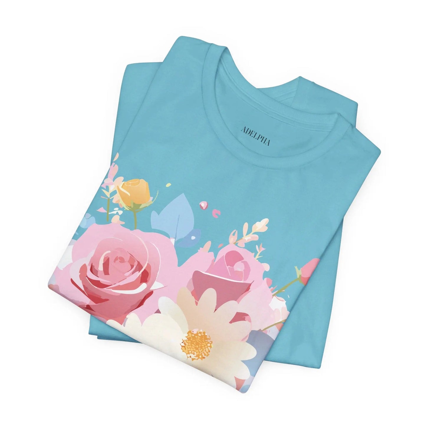 Adelpha Floral Graphic T Shirt Unisex Short Sleeve Jersey Tee Art Design Vintage Inspired