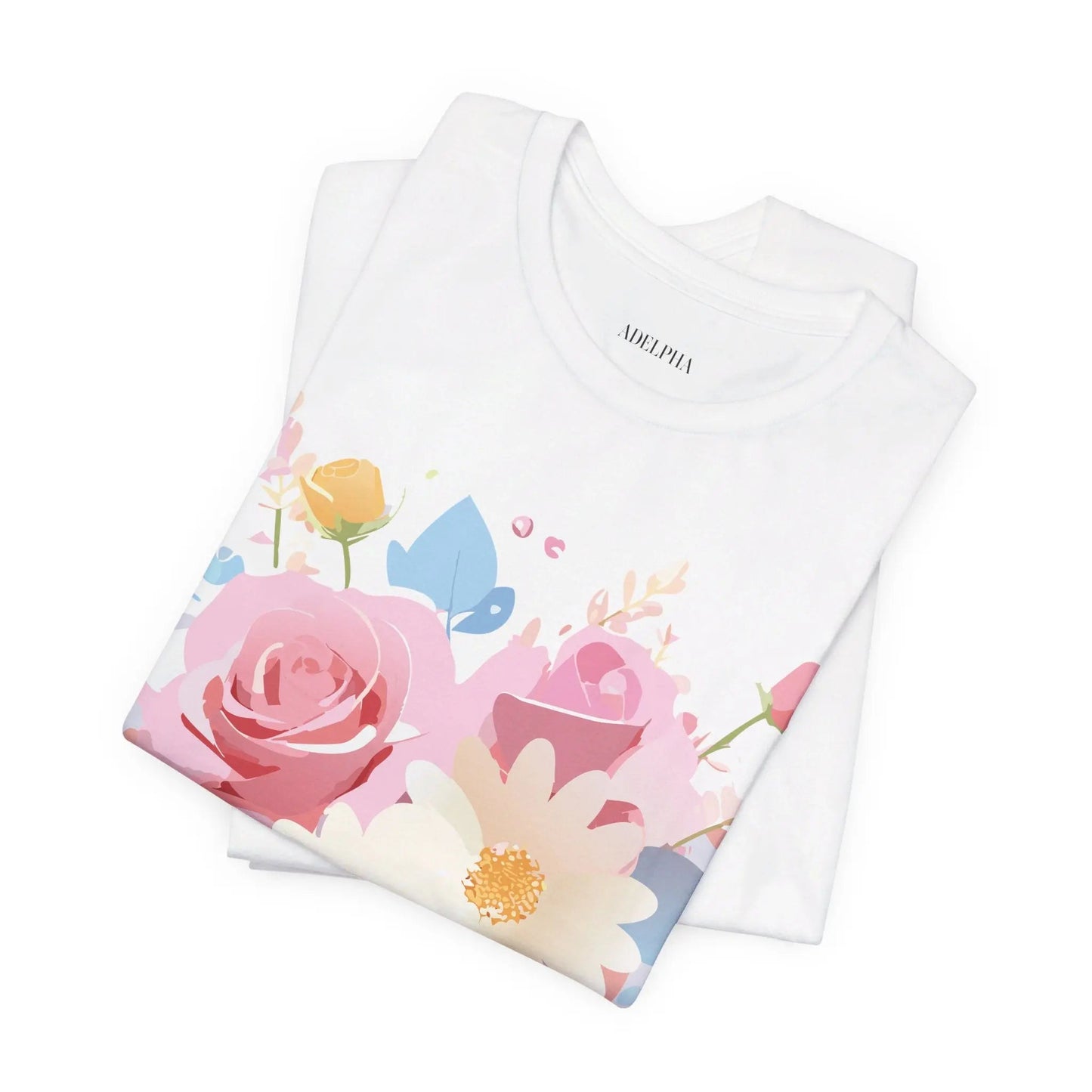 Adelpha Floral Graphic T Shirt Unisex Short Sleeve Jersey Tee Art Design Vintage Inspired