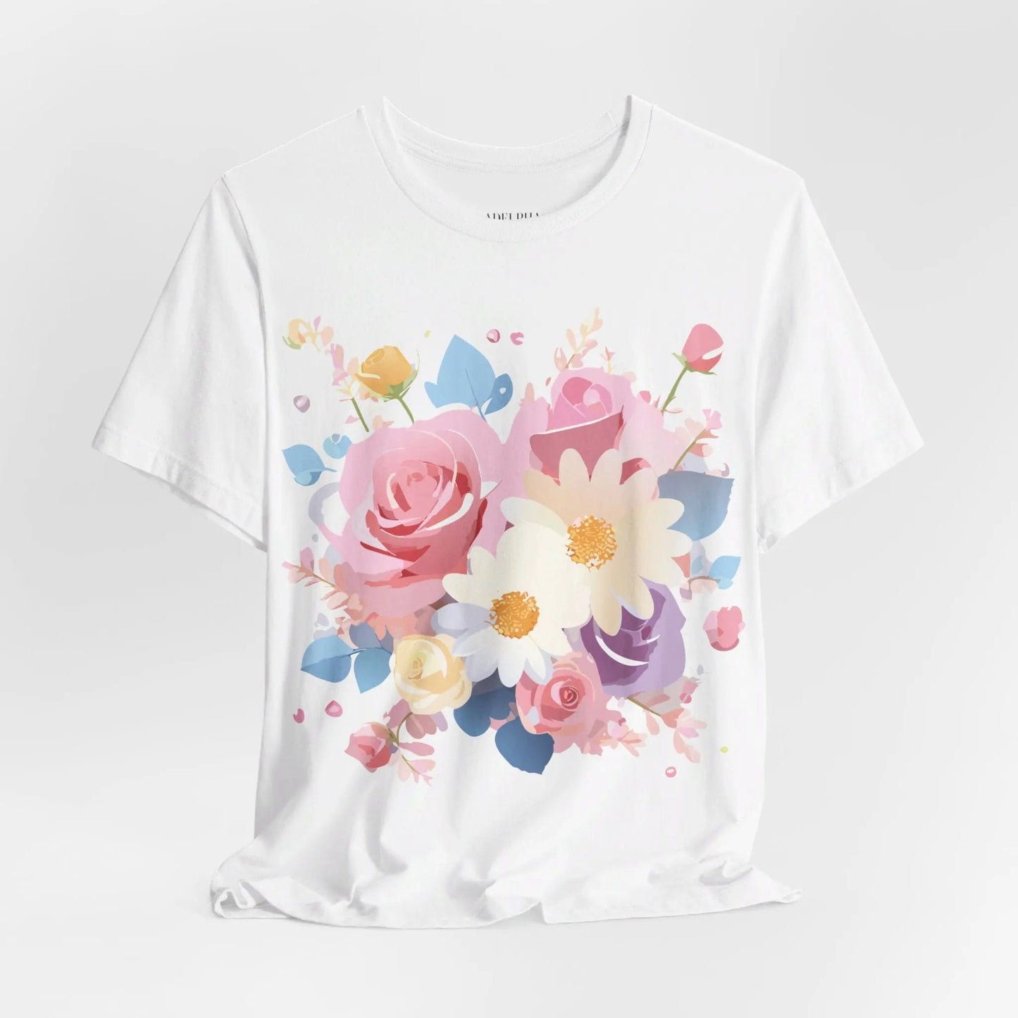 Adelpha Floral Graphic T Shirt Unisex Short Sleeve Jersey Tee Art Design Vintage Inspired