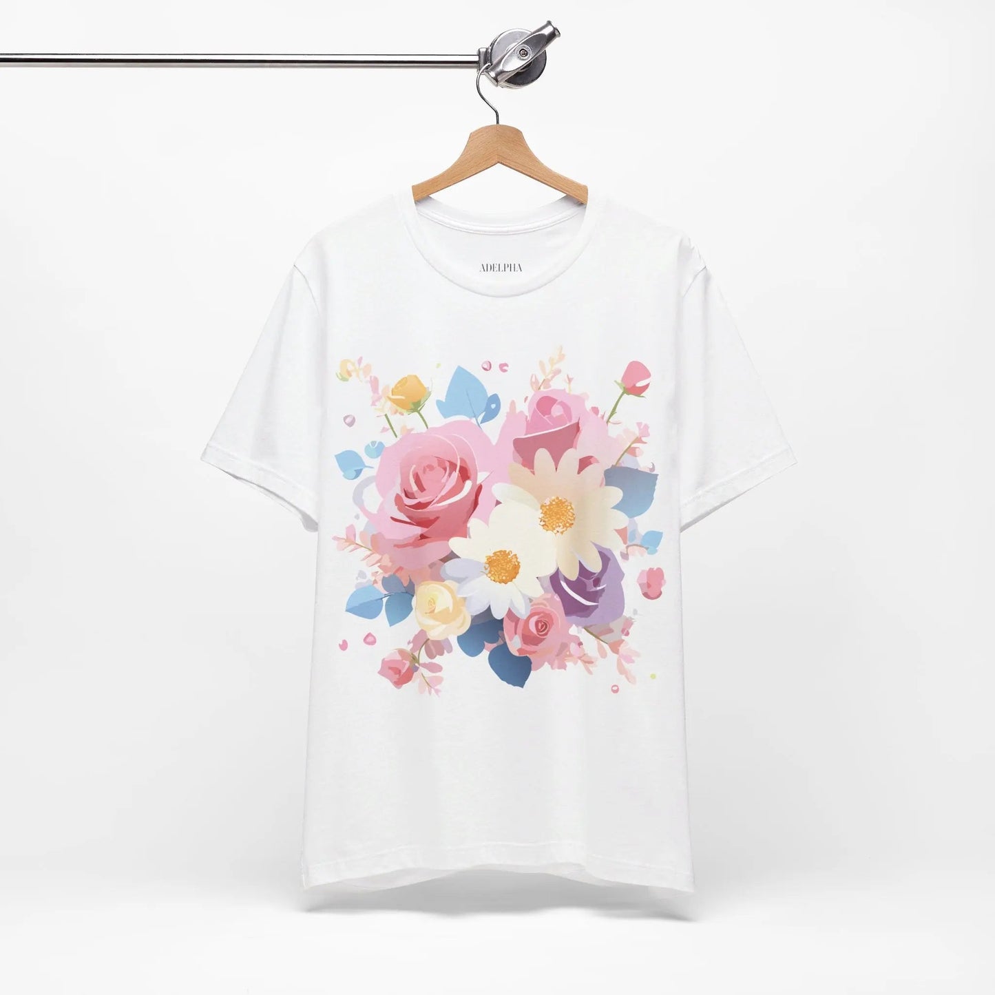 Adelpha Floral Graphic T Shirt Unisex Short Sleeve Jersey Tee Art Design Vintage Inspired