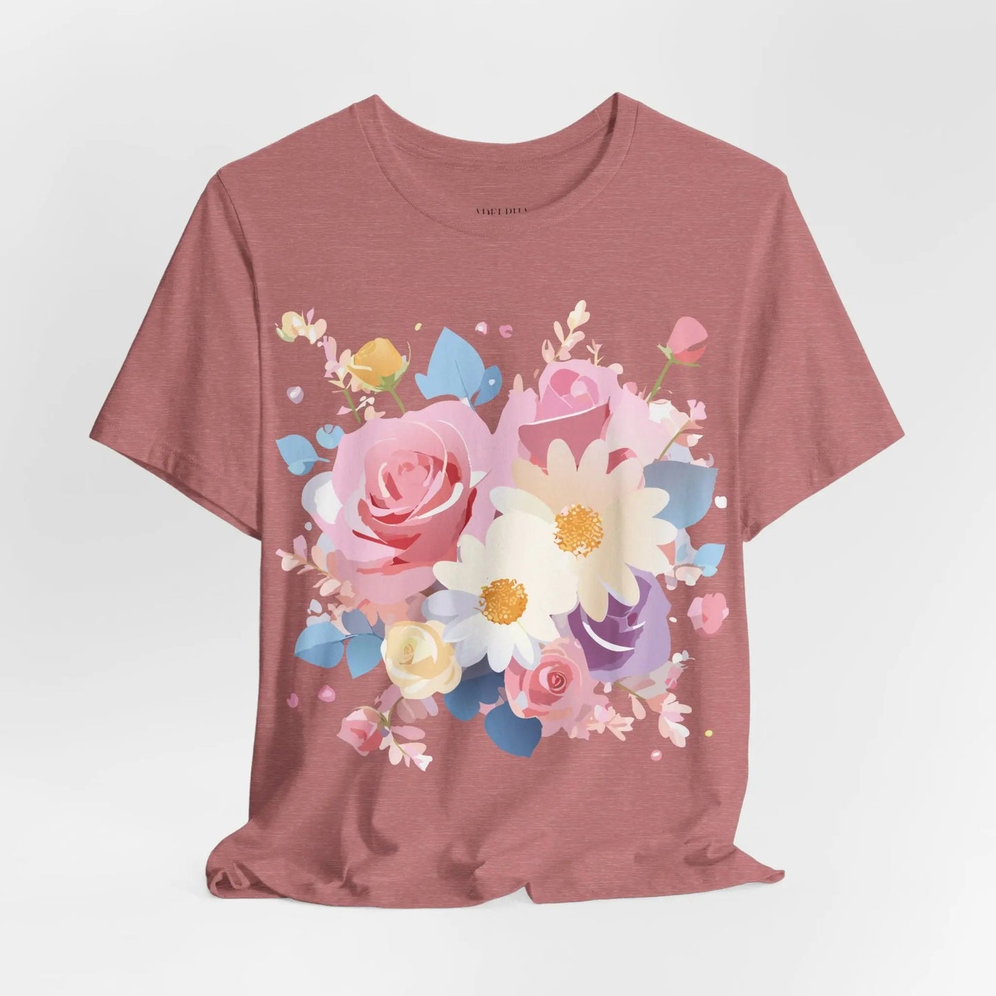Adelpha Floral Graphic T Shirt Unisex Short Sleeve Jersey Tee Art Design Vintage Inspired