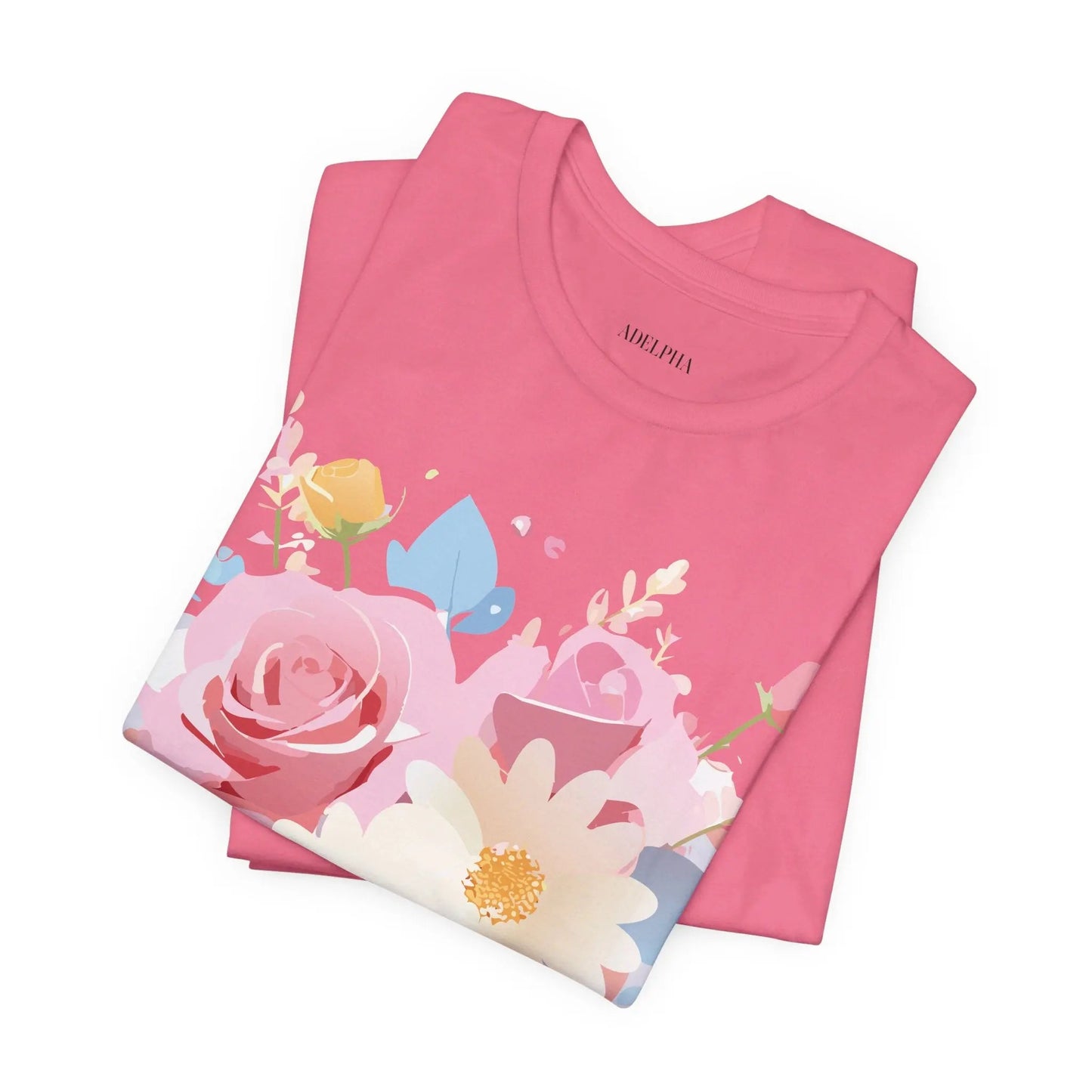 Adelpha Floral Graphic T Shirt Unisex Short Sleeve Jersey Tee Art Design Vintage Inspired