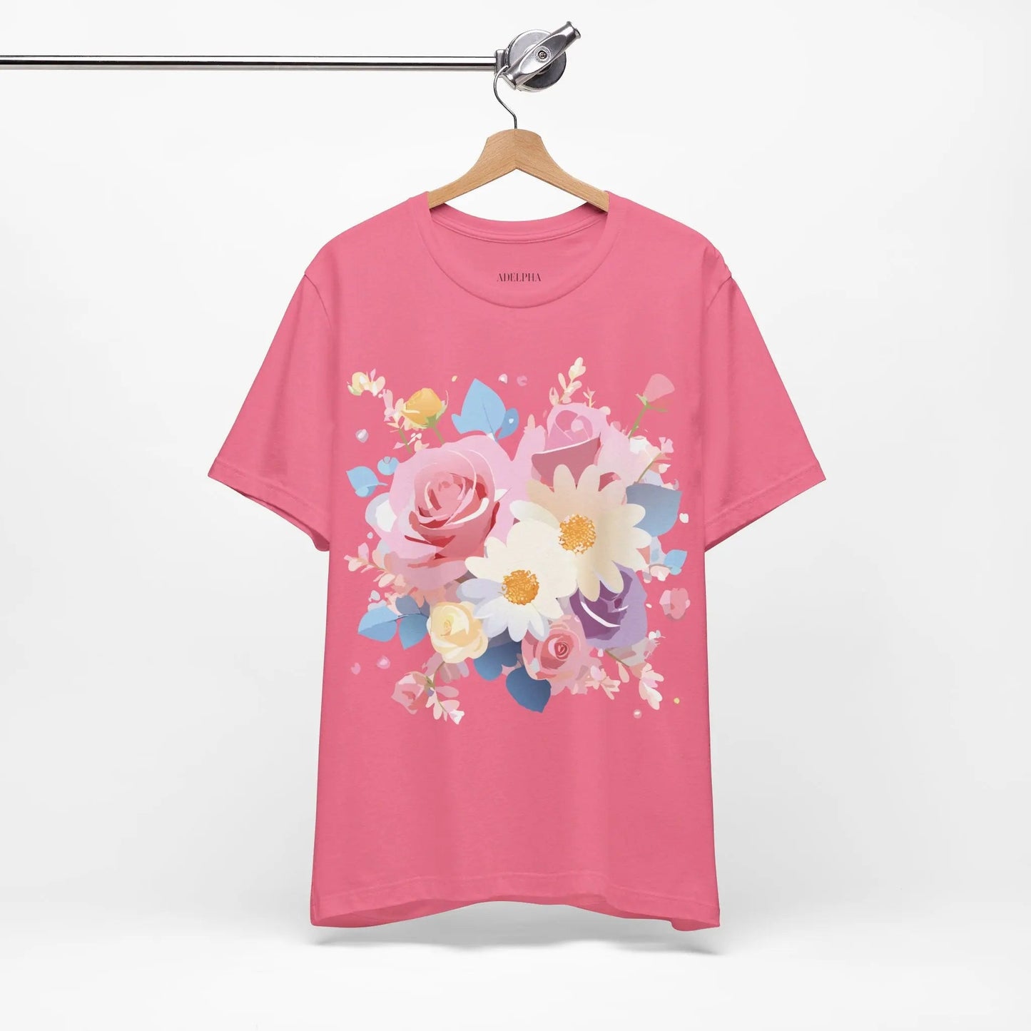 Adelpha Floral Graphic T Shirt Unisex Short Sleeve Jersey Tee Art Design Vintage Inspired