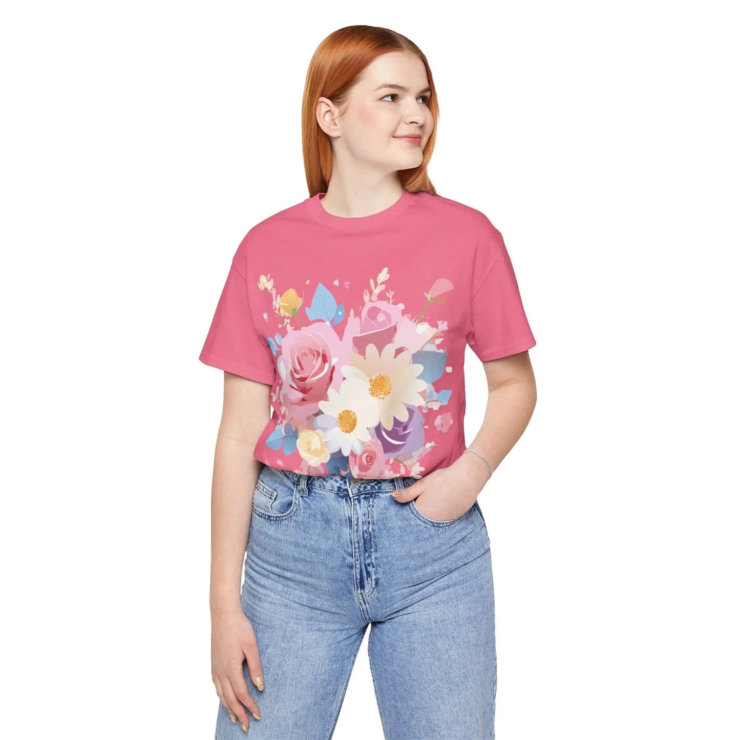 Adelpha Floral Graphic T Shirt Unisex Short Sleeve Jersey Tee Art Design Vintage Inspired