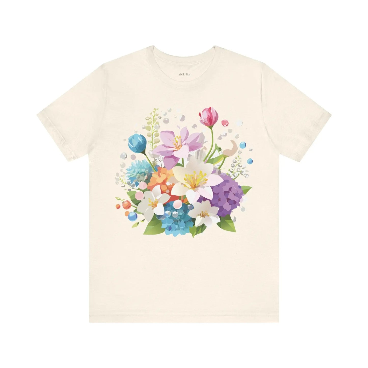 Floral Graphic T Shirt Unisex Jersey Short Sleeve Adelpha Art Tee Vintage Inspired Design