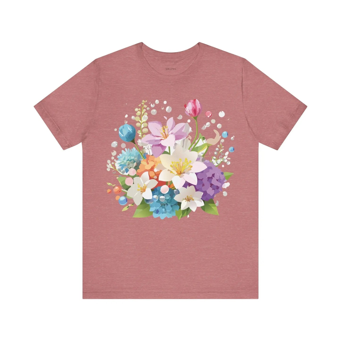 Floral Graphic T Shirt Unisex Jersey Short Sleeve Adelpha Art Tee Vintage Inspired Design