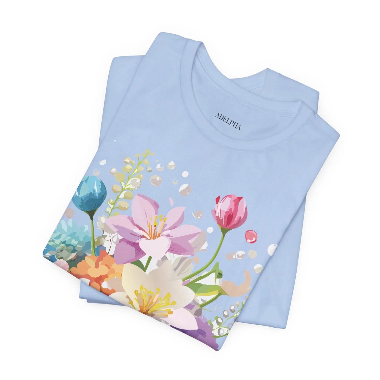 Floral Graphic T Shirt Unisex Jersey Short Sleeve Adelpha Art Tee Vintage Inspired Design