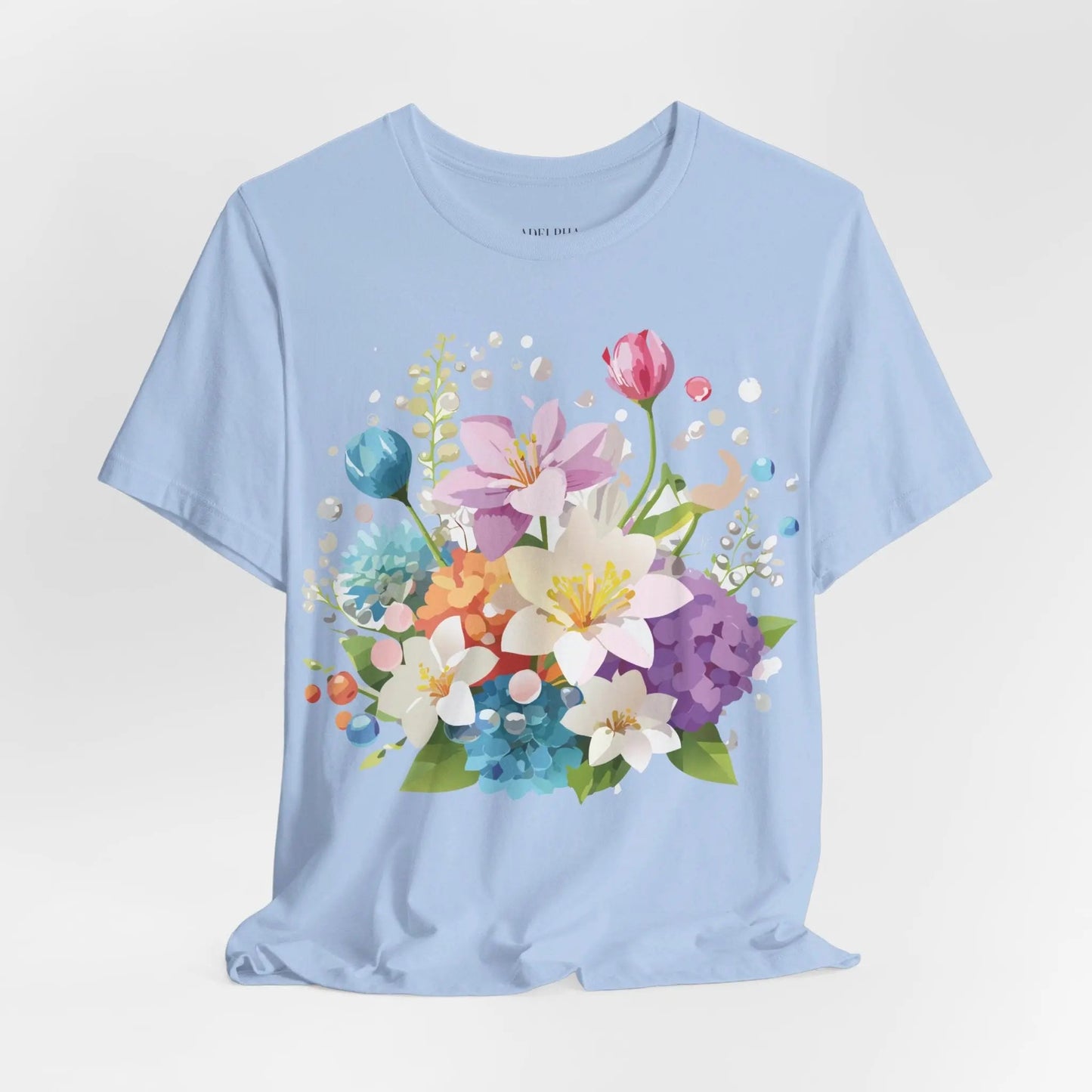 Floral Graphic T Shirt Unisex Jersey Short Sleeve Adelpha Art Tee Vintage Inspired Design