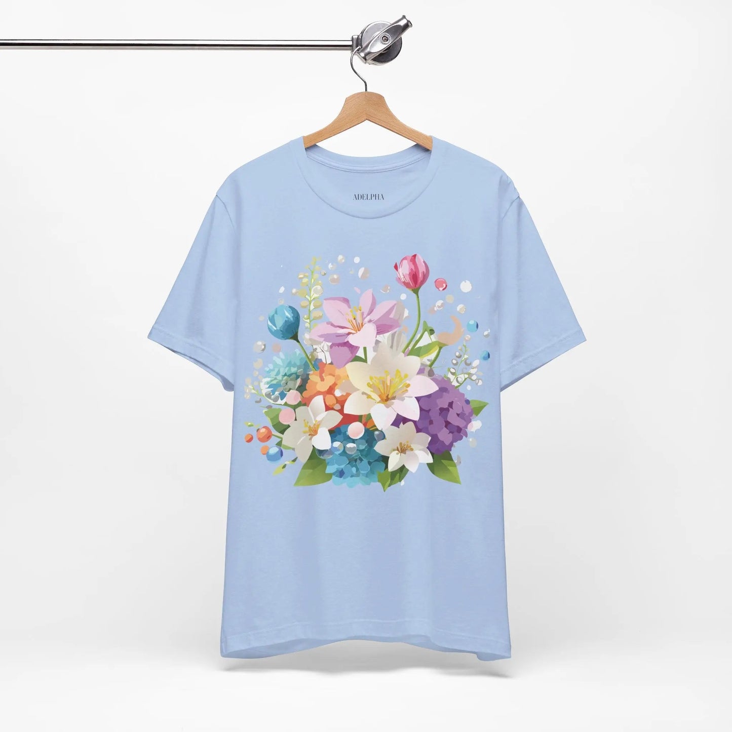 Floral Graphic T Shirt Unisex Jersey Short Sleeve Adelpha Art Tee Vintage Inspired Design