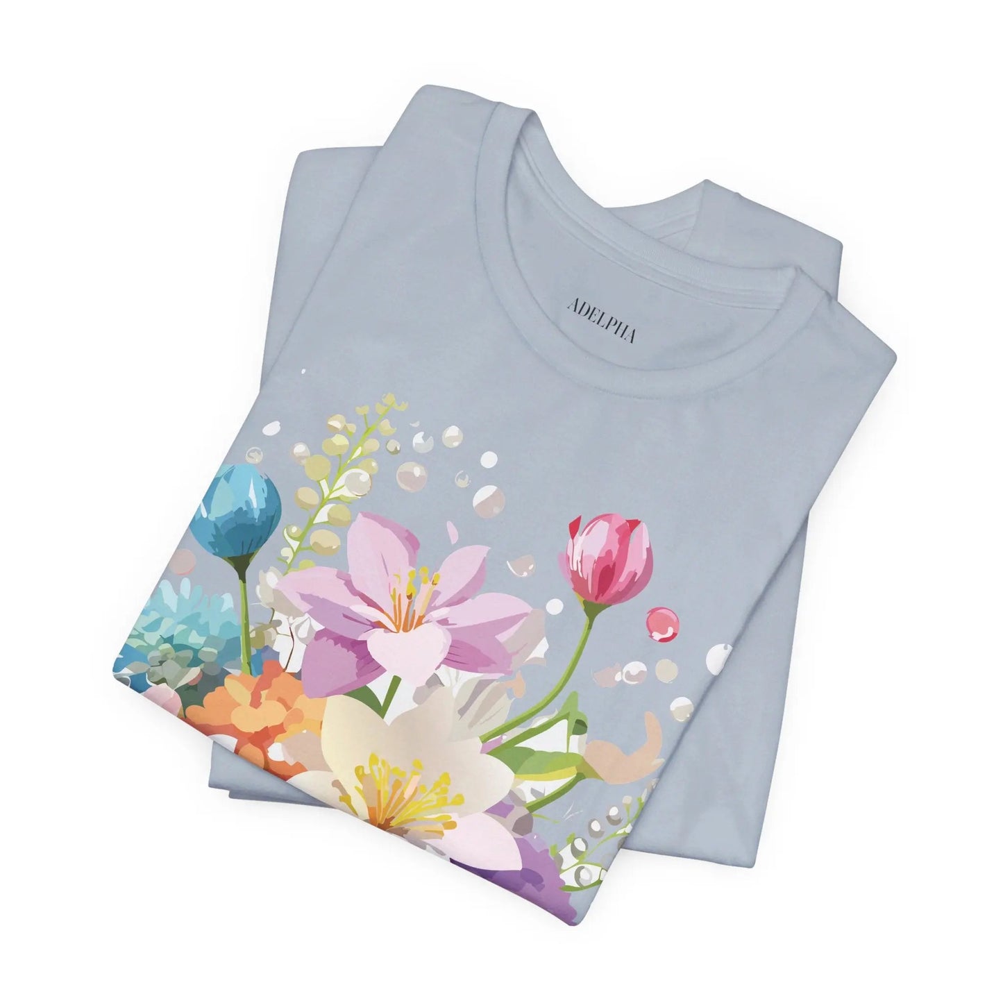 Floral Graphic T Shirt Unisex Jersey Short Sleeve Adelpha Art Tee Vintage Inspired Design