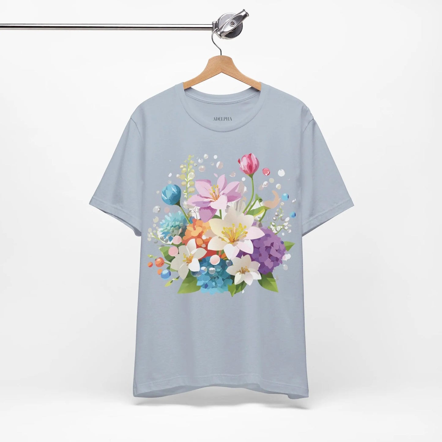 Floral Graphic T Shirt Unisex Jersey Short Sleeve Adelpha Art Tee Vintage Inspired Design