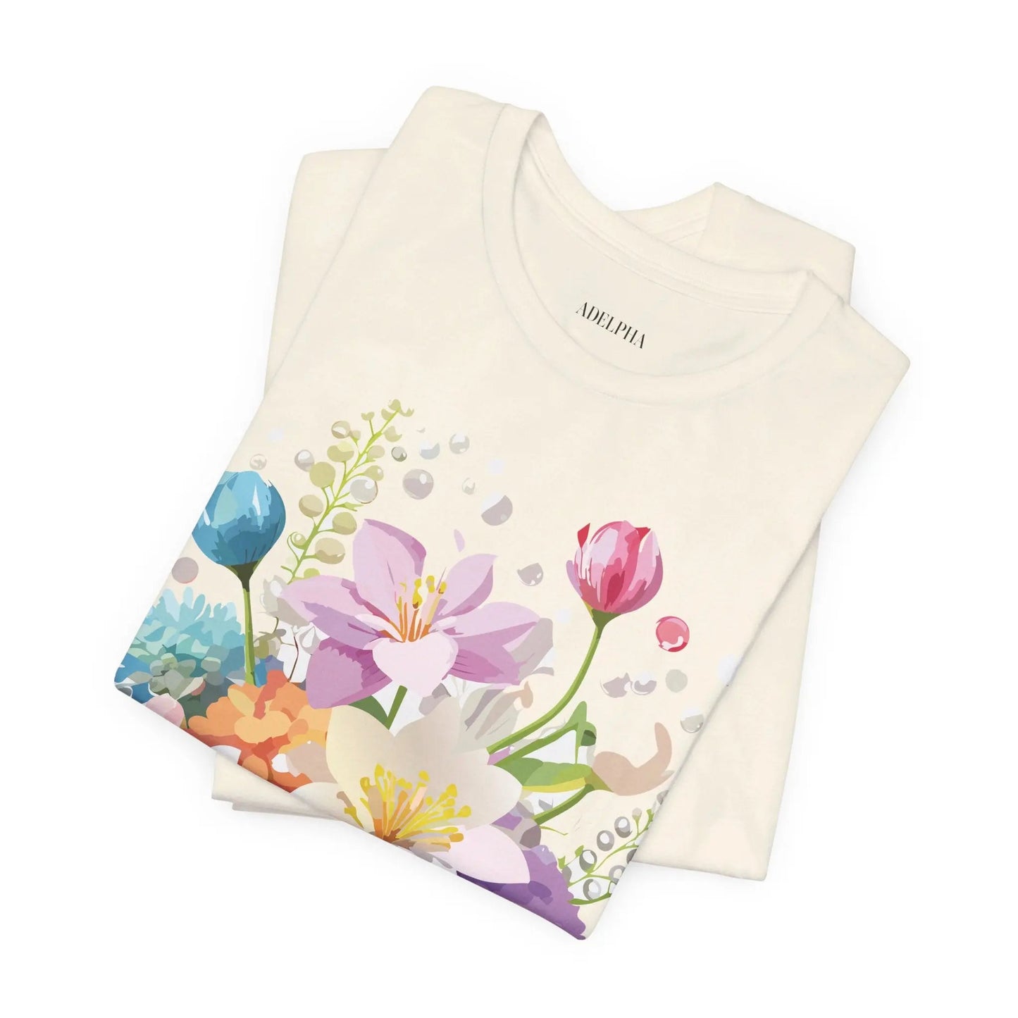 Floral Graphic T Shirt Unisex Jersey Short Sleeve Adelpha Art Tee Vintage Inspired Design