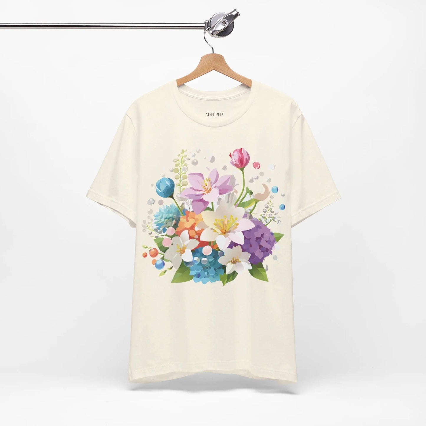 Floral Graphic T Shirt Unisex Jersey Short Sleeve Adelpha Art Tee Vintage Inspired Design