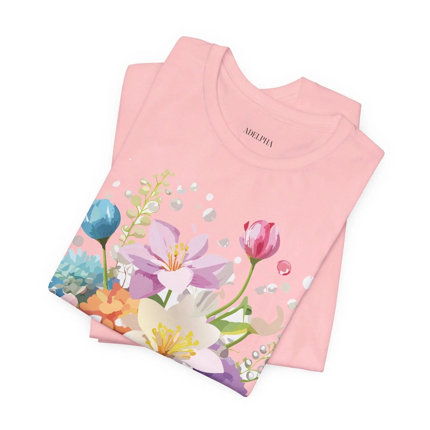 Floral Graphic T Shirt Unisex Jersey Short Sleeve Adelpha Art Tee Vintage Inspired Design