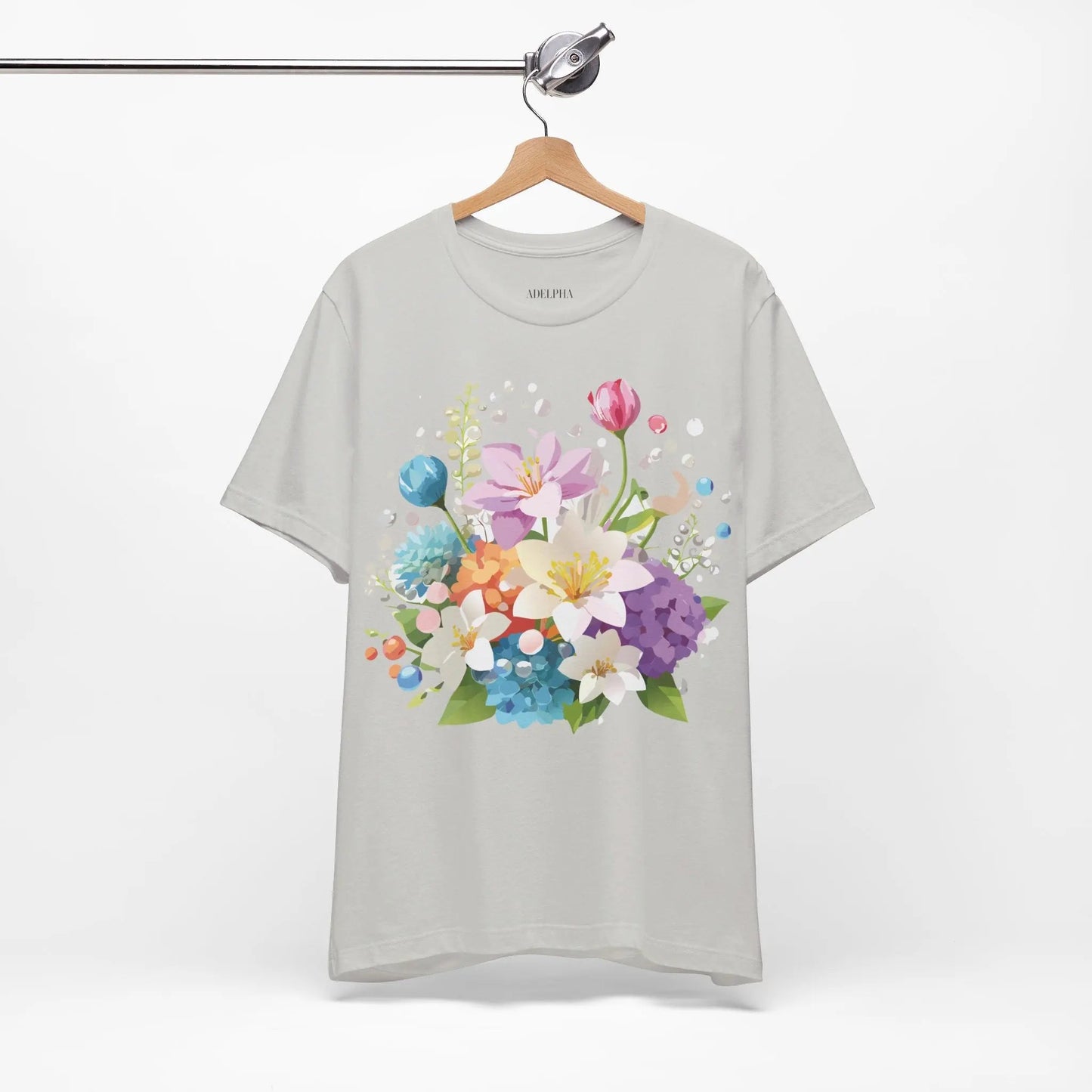 Floral Graphic T Shirt Unisex Jersey Short Sleeve Adelpha Art Tee Vintage Inspired Design