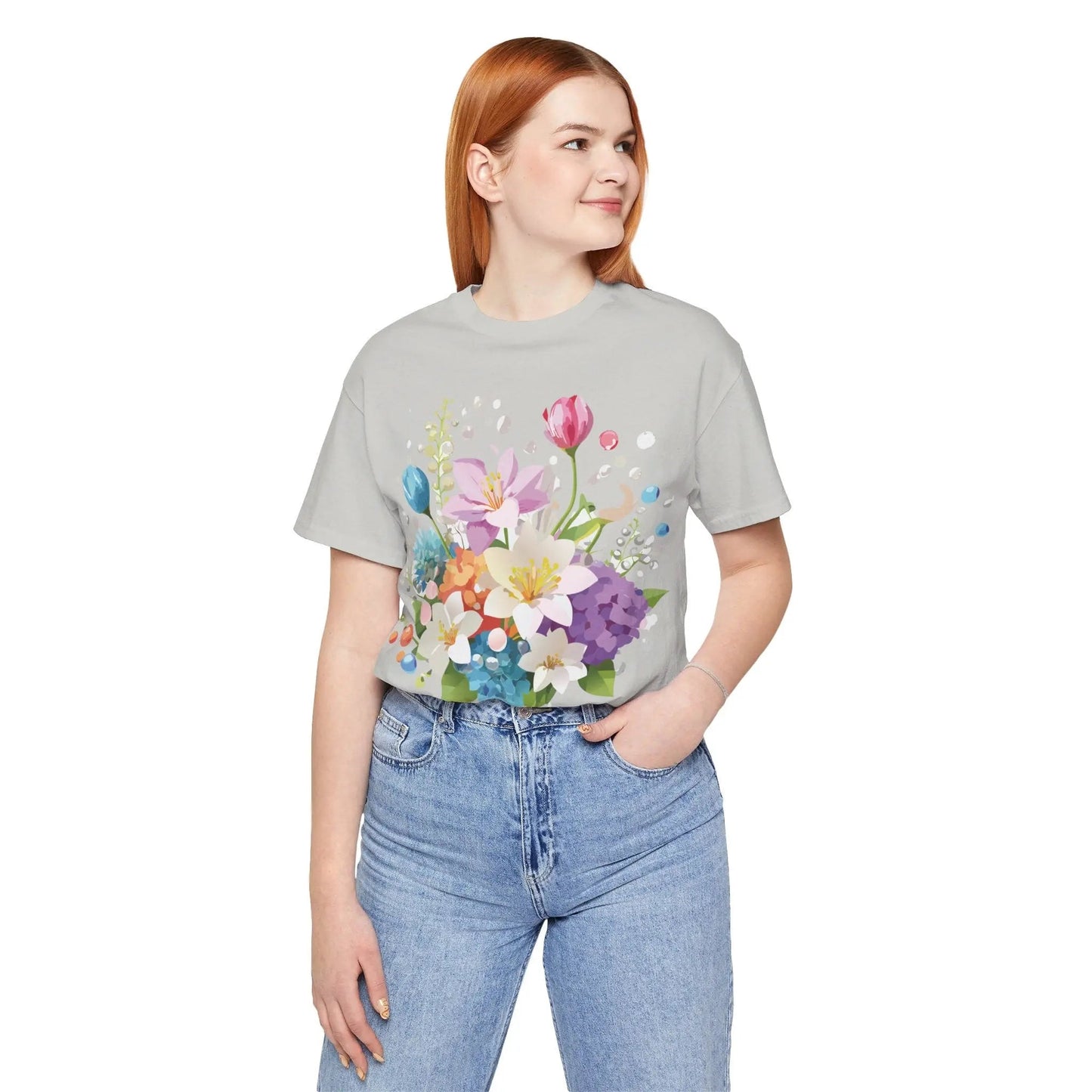 Floral Graphic T Shirt Unisex Jersey Short Sleeve Adelpha Art Tee Vintage Inspired Design