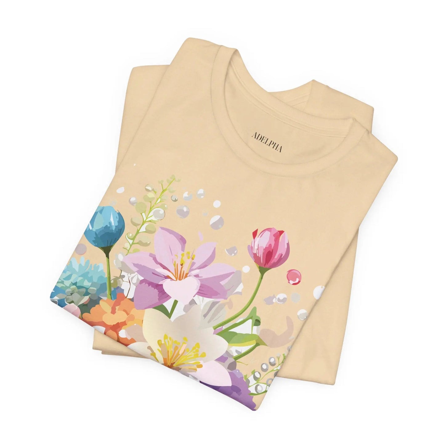 Floral Graphic T Shirt Unisex Jersey Short Sleeve Adelpha Art Tee Vintage Inspired Design