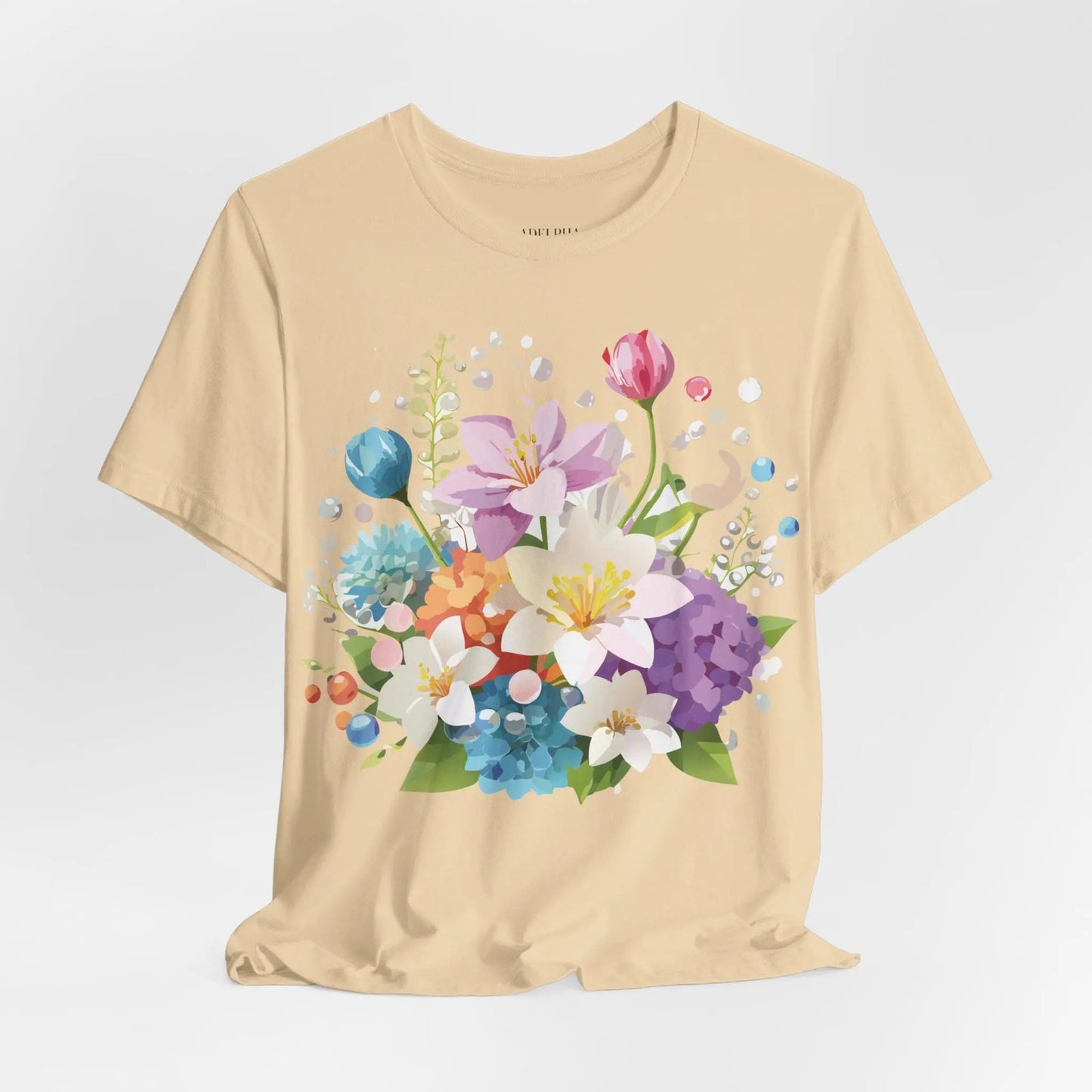 Floral Graphic T Shirt Unisex Jersey Short Sleeve Adelpha Art Tee Vintage Inspired Design