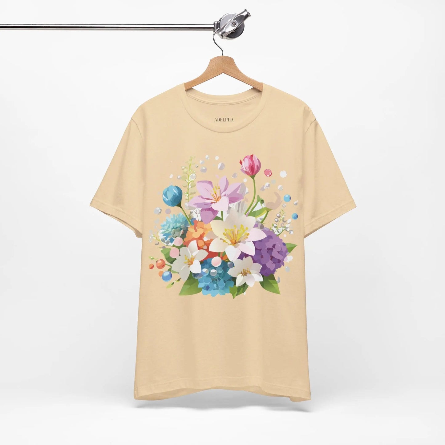 Floral Graphic T Shirt Unisex Jersey Short Sleeve Adelpha Art Tee Vintage Inspired Design