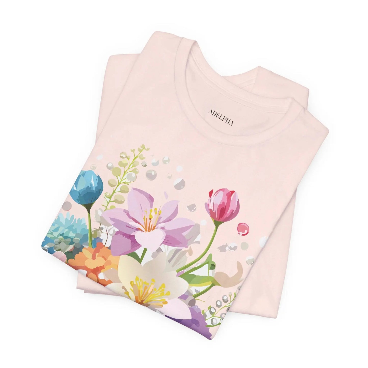 Floral Graphic T Shirt Unisex Jersey Short Sleeve Adelpha Art Tee Vintage Inspired Design
