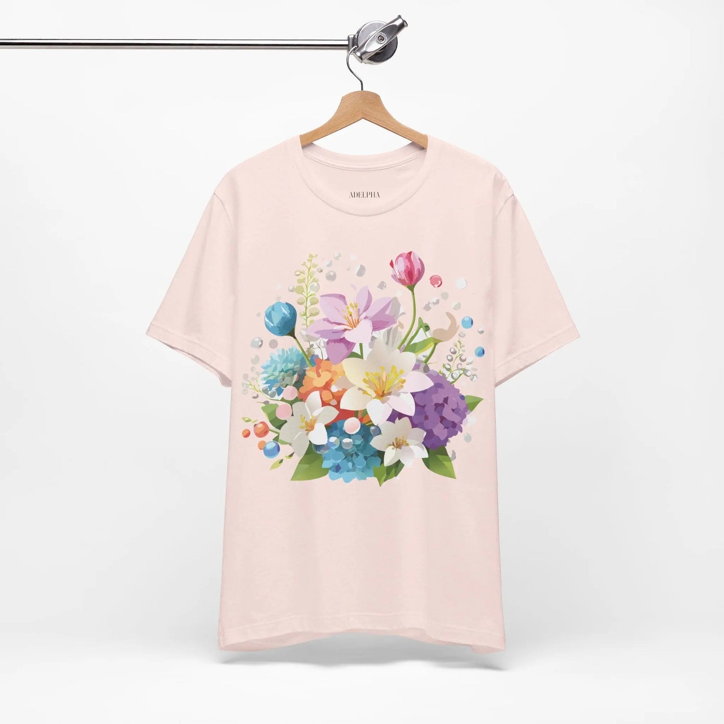 Floral Graphic T Shirt Unisex Jersey Short Sleeve Adelpha Art Tee Vintage Inspired Design