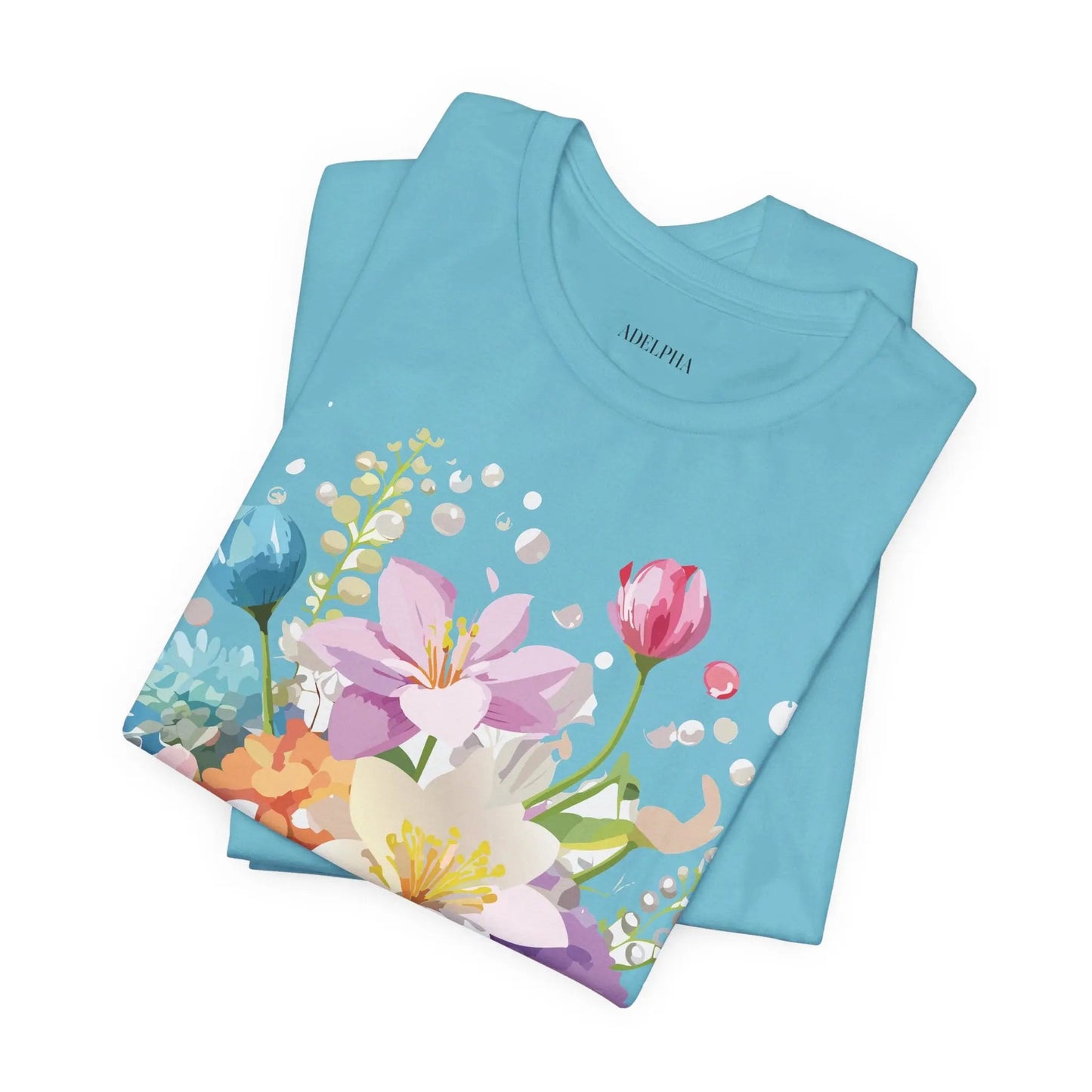 Floral Graphic T Shirt Unisex Jersey Short Sleeve Adelpha Art Tee Vintage Inspired Design