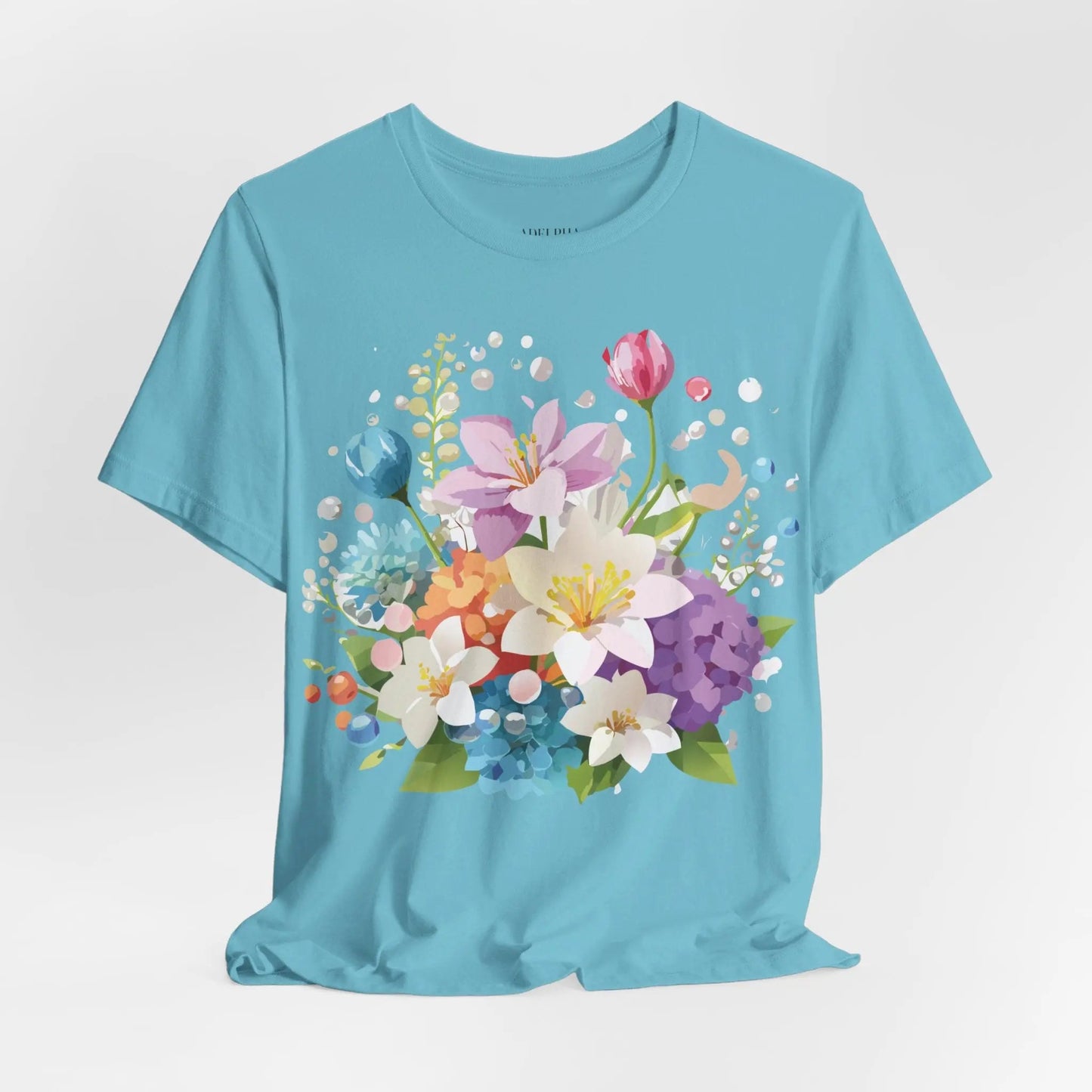 Floral Graphic T Shirt Unisex Jersey Short Sleeve Adelpha Art Tee Vintage Inspired Design