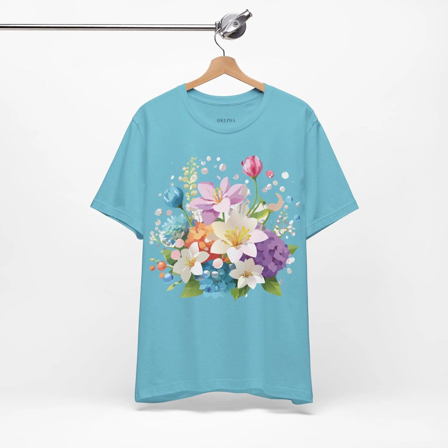 Floral Graphic T Shirt Unisex Jersey Short Sleeve Adelpha Art Tee Vintage Inspired Design